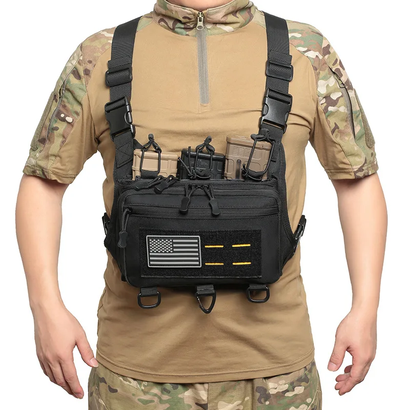 Bolsa táctica de pesca para hombre, riñonera Molle para senderismo, escalada al aire libre, correr, aparejo de ciclismo, chaleco deportivo de caza, mochila - imagen 2