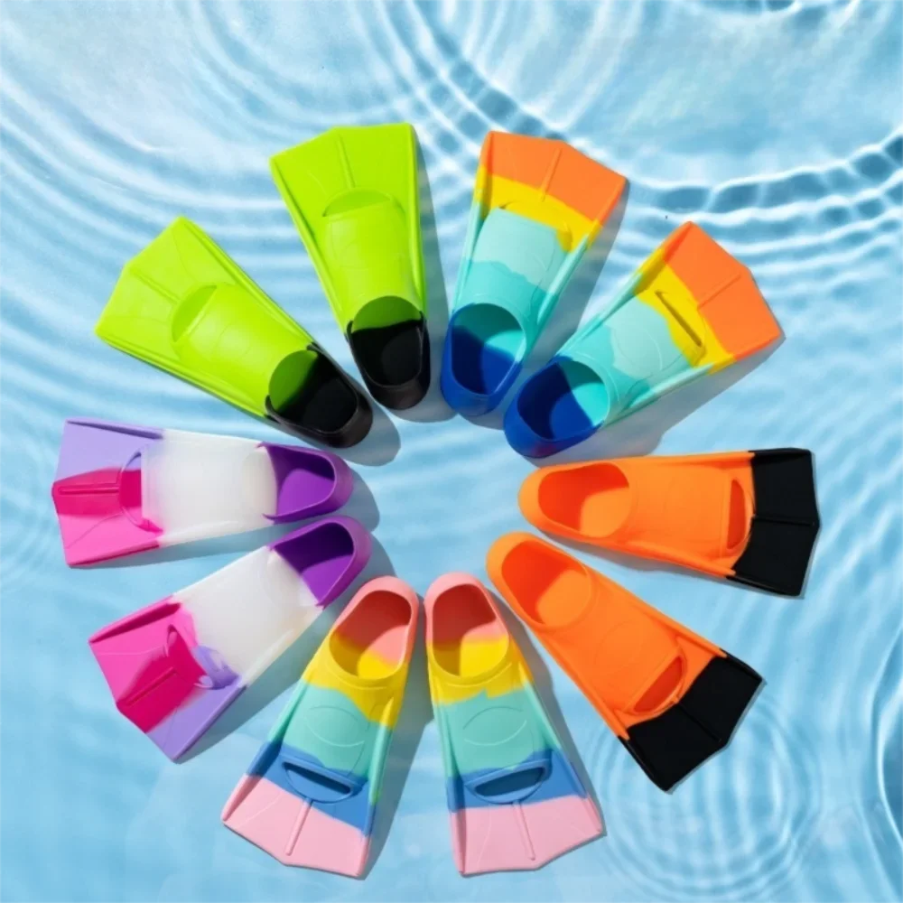 Aletas de natación de silicona profesionales, aletas de natación antideslizantes cómodas, equipo de buceo para niños y adultos - imagen 2
