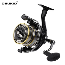 Carrete giratorio DEUKIO de tiro largo 7 + 1BB 18lb arrastre 4,7: 1 carrete de pesca de fundición de Surf grande de agua dulce y salada serie 4500-8500