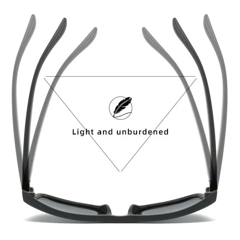 Gafas de sol de pesca polarizadas, gafas de sol cuadradas Vintage a la moda para hombres y mujeres, protección UV para exteriores, gafas antideslumbrantes - imagen 5