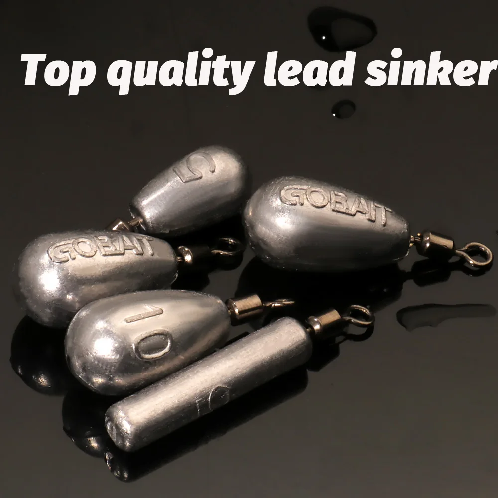 Plomada DE PESCA DE 10 piezas, 3,5g, 5g, 7g, 10g, tubo, bala, tiro rápido, plomada, engranaje colgante, plantilla giratoria de Metal fundido, peso de aparejos - imagen 3