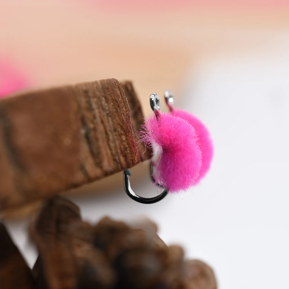 MNFT Mosca microhuevo para salmón y trucha – Color rosa talla 12 - imagen 4