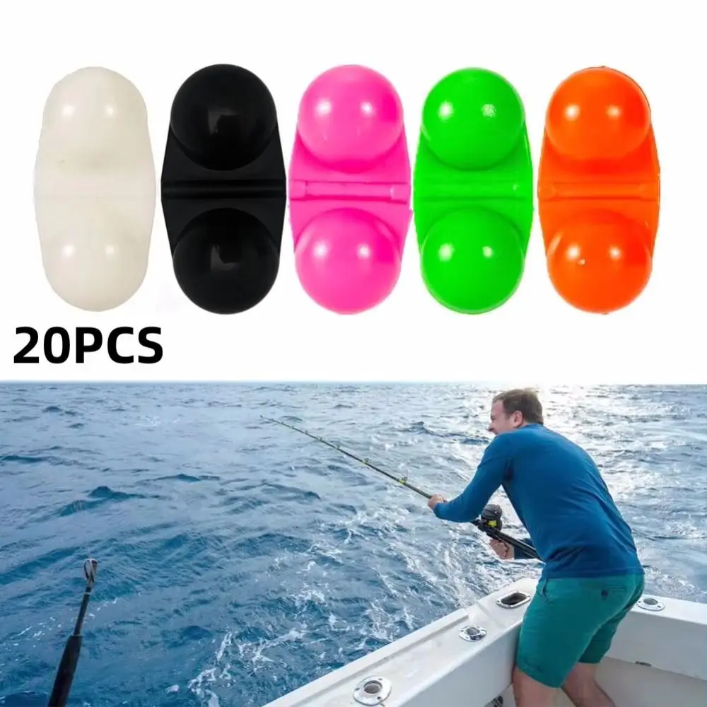 20 piezas accesorio de pesca, herramienta para peces, cebo para morder, alarma ABS, pesca en el mar, sonajero doble, atractor de pesca reutilizable, campana - imagen 4