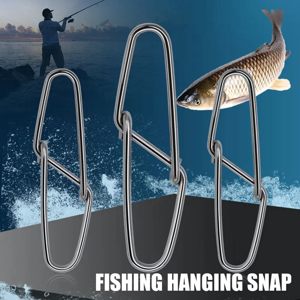 Aparejos de pesca con cierre de Clip rápido, suministros de pesca de calabaza, anillos divididos, barril de broche giratorio, Pin de doble hebilla - imagen 4