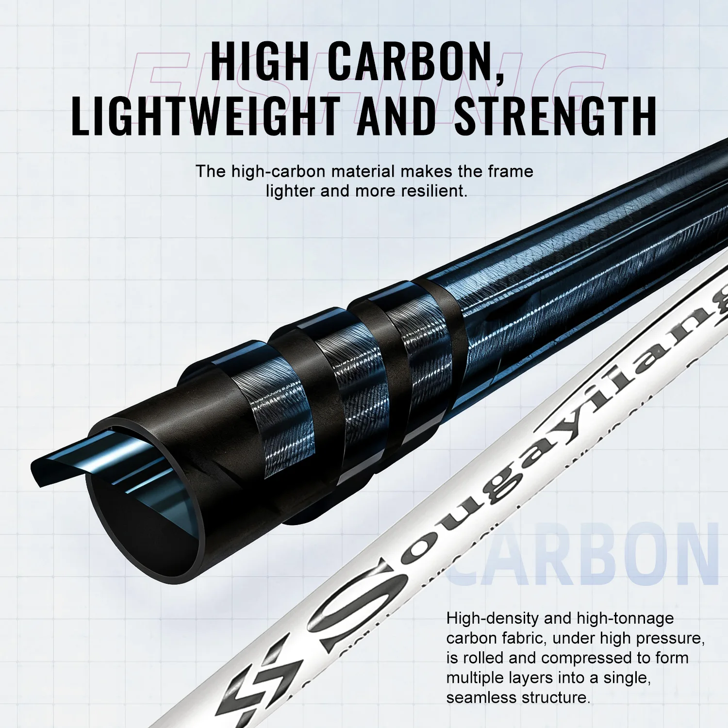 Sougayilang caña de pescar de fundición de 2 secciones y carrete de pesca Baitcasting Combo 1,8/2,1 m mango EVA caña de pescar 3,4:1 pesca de nailon - imagen 3