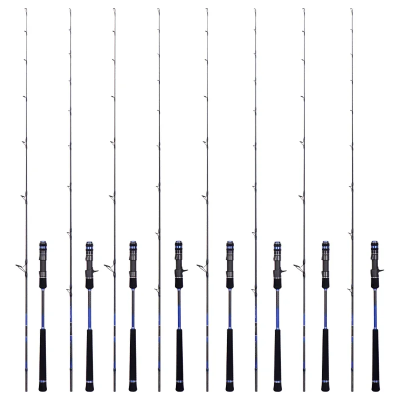 DSNY piezas completas Fuji caña de pescar de Jigging lento 1,9 M caña de pescar giratoria/fundida de alto carbono Pe 0,8-5 peso del señuelo 40-400g arrastre 20kg - imagen 5