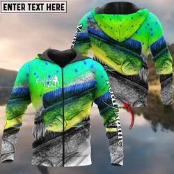 Sudadera con capucha pesca dorado y atún – Diseño 3D personalizable
