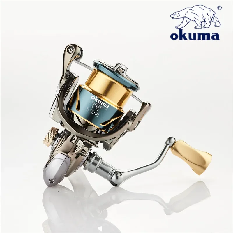 Carrete de pesca totalmente metálico OKUMA 12 + 1BB rueda giratoria de copa de línea baja 15KG carrete giratorio anticorrosión de agua de mar1000-5000 - imagen 3