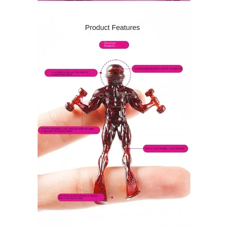 Cebo de subcebo humanoide para microondas, 8 piezas, novedad de 2024, tipo flotante favorito de los bajos con fuerte encanto - imagen 5