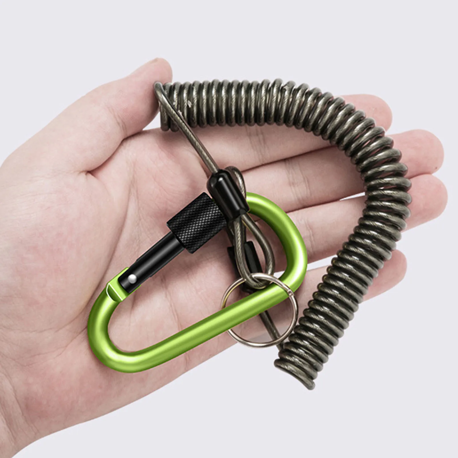 Cuerda antideslizante de pesca portátil, cuerda de resorte de alambre de acero duradero escalable para caña de pescar, caña para exteriores, cuerda antipelado, engranajes de pesca - imagen 4