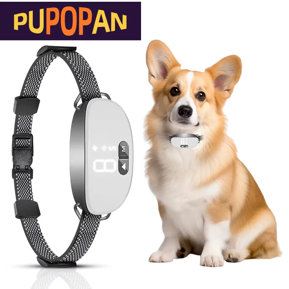 Nuevo Collar Inteligente Antiladridos para Perros, Collar Recargable Inteligente para el Ladrido, Collar de Entrenamiento Antiladridos con Sensibilidad Ajustable