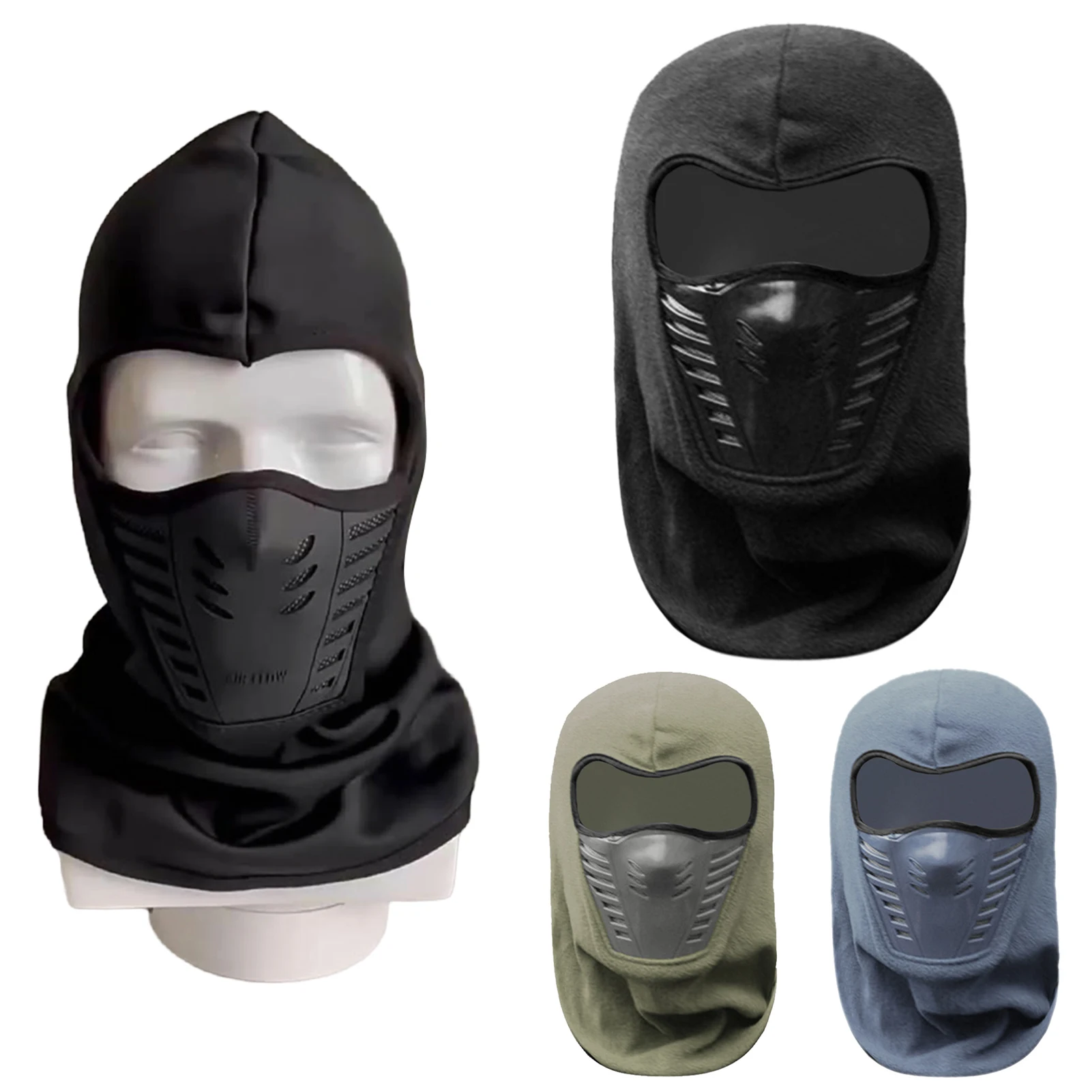 Mascarilla cálida de invierno para exteriores, mascarilla de felpa gruesa a prueba de viento para ciclismo, montar, esquiar, pesca, parabrisas, cubierta térmica para la cabeza - imagen 2