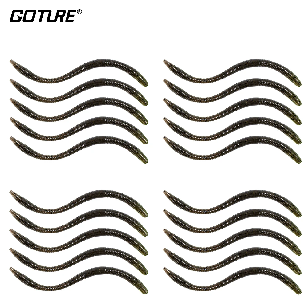 Goture Señuelos de vinilo Lombriz Tierra – para Lubina y Trucha