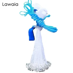 Lawaia-redes de pesca con anillo azul, red de pesca de nailon Invisible con colgante de acero, red fundida a mano de estilo americano, nuevo
