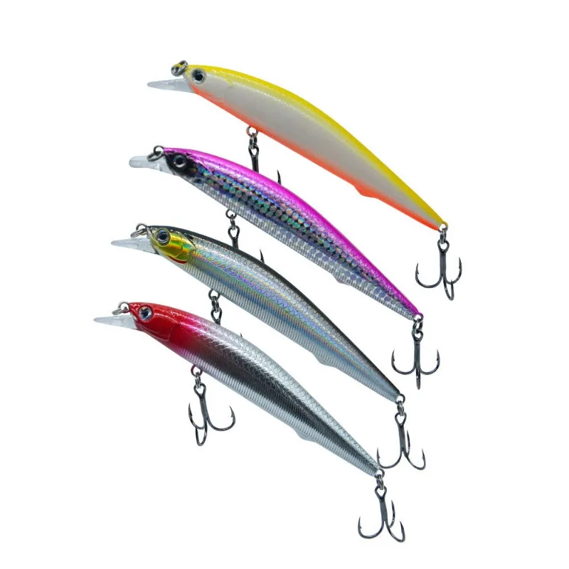 Cebo Minolua flotante de tiro largo, sistema de transferencia de centro de gravedad Minolua flotante en la superficie del cebo de agua, pico de lubina - imagen 5