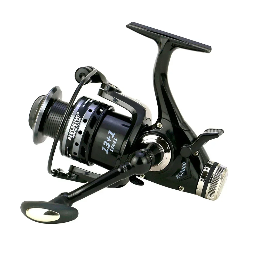 Carrete de pesca giratorio de Metal serie KC 30-60, relación de transmisión 5,2: 1, arrastre máximo de 20KG, aparejos de agua dulce y salada, carpa superfuerte - imagen 4