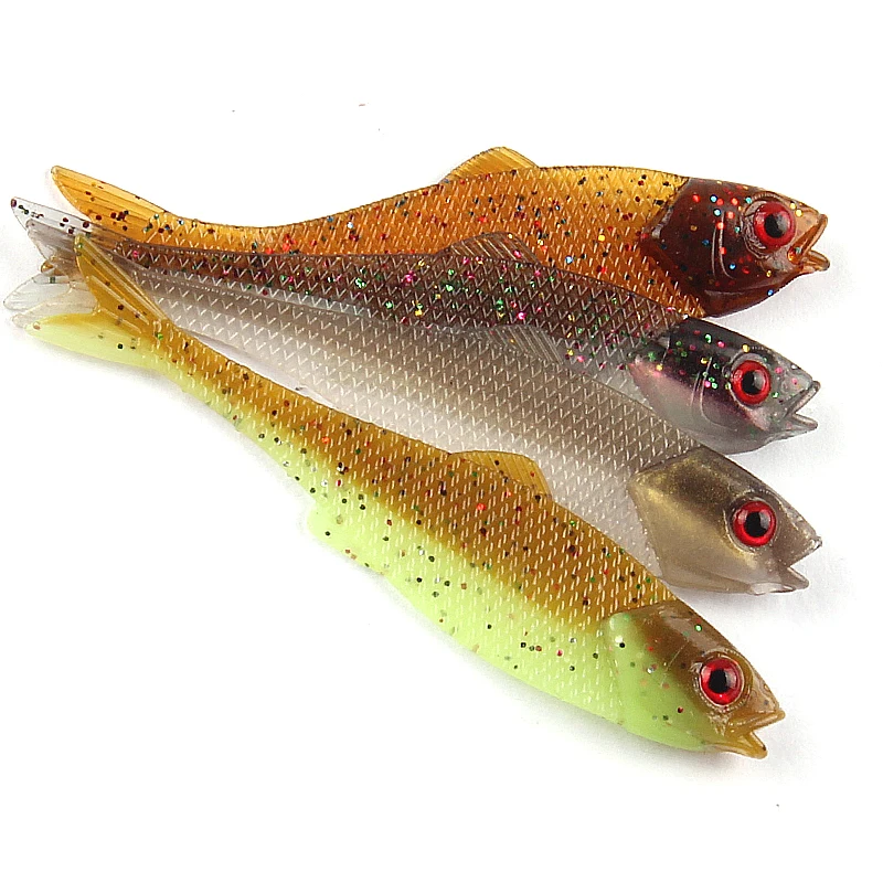 2023 Supercontinent Filet Craw 5,5 CM/6,8 CM Lucio señuelo de plástico suave Señuelos de pesca pesca ojos 3d señuelo suave Señuelos de pesca - imagen 3