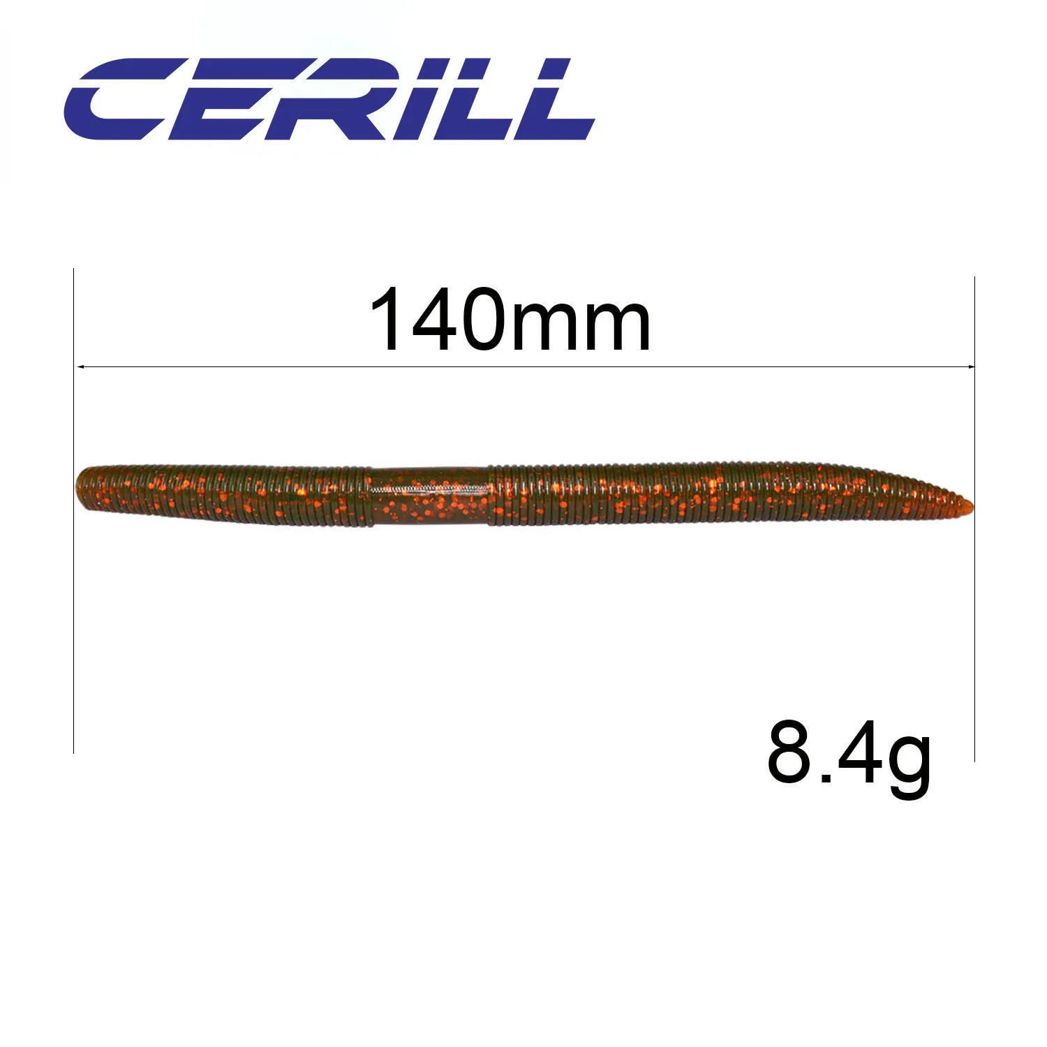 Ceril-señuelo de pesca suave Artificial Senko, cebo de gusano, delineador de silicona, Jigging, Wobblers, carpa, aparejos Swimbait, 5 piezas, 140mm, 8,4g - imagen 2