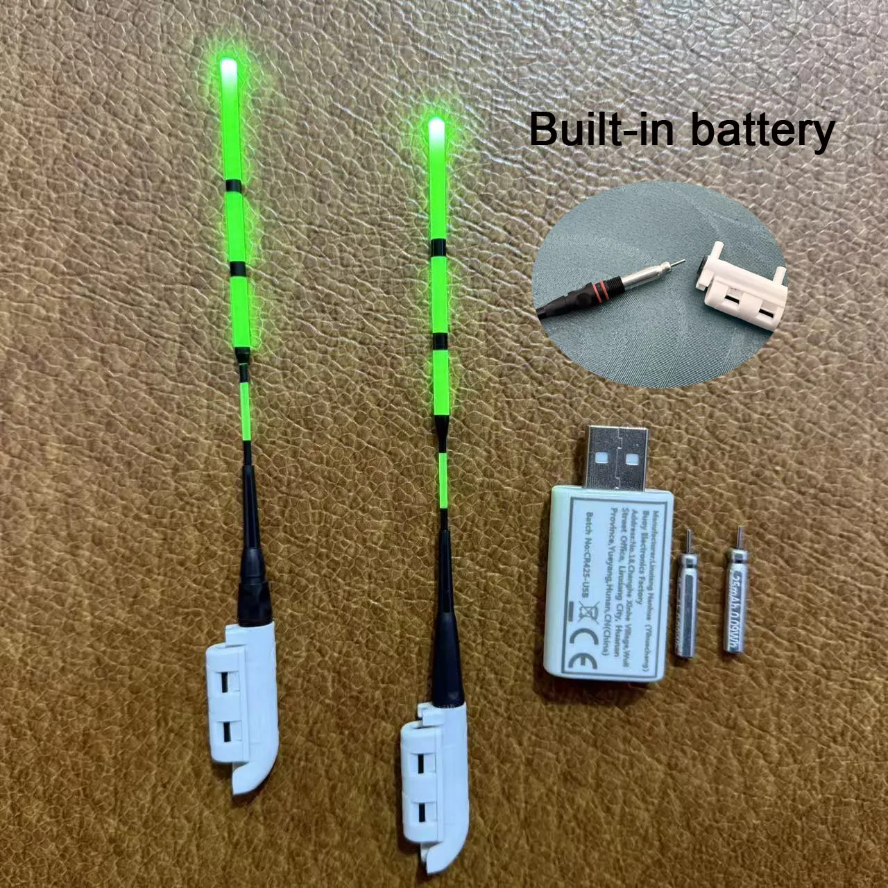 Luces para caña de pescar nocturna con batería recargable y cargador USB - imagen 4