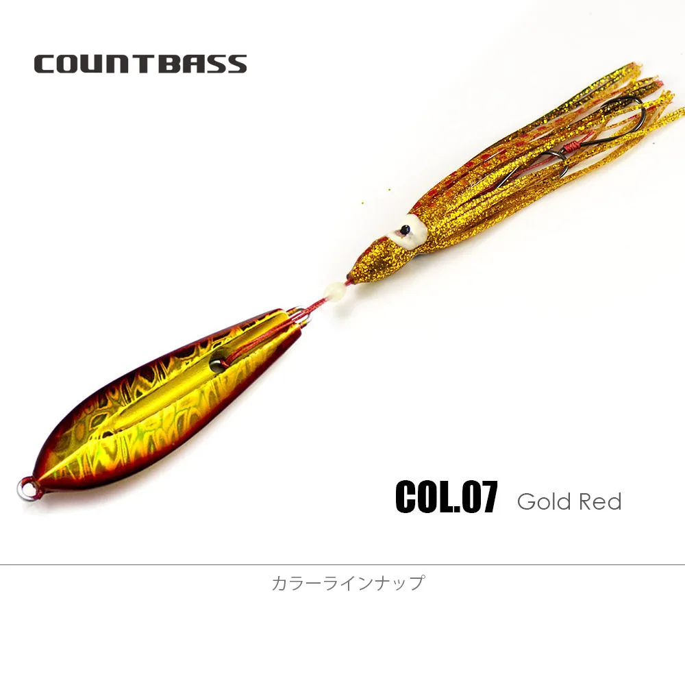 Plantilla Countbass Inchiku con anzuelo de asistencia, señuelos de goma salada para pesca, pargo de barco con fondo de bala, 100g, 3,5oz - imagen 5