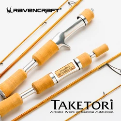 Caña de pescar carbono Ravencraft Take Tori – Spinning para corriente