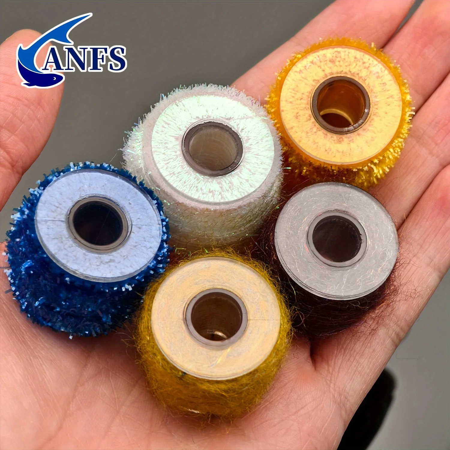 ANFS 5 piezas de materiales para atar moscas con caja, hilo para moscas DIY universal para ninfas, mayfly, serpentina, moscas de plantilla - imagen 3