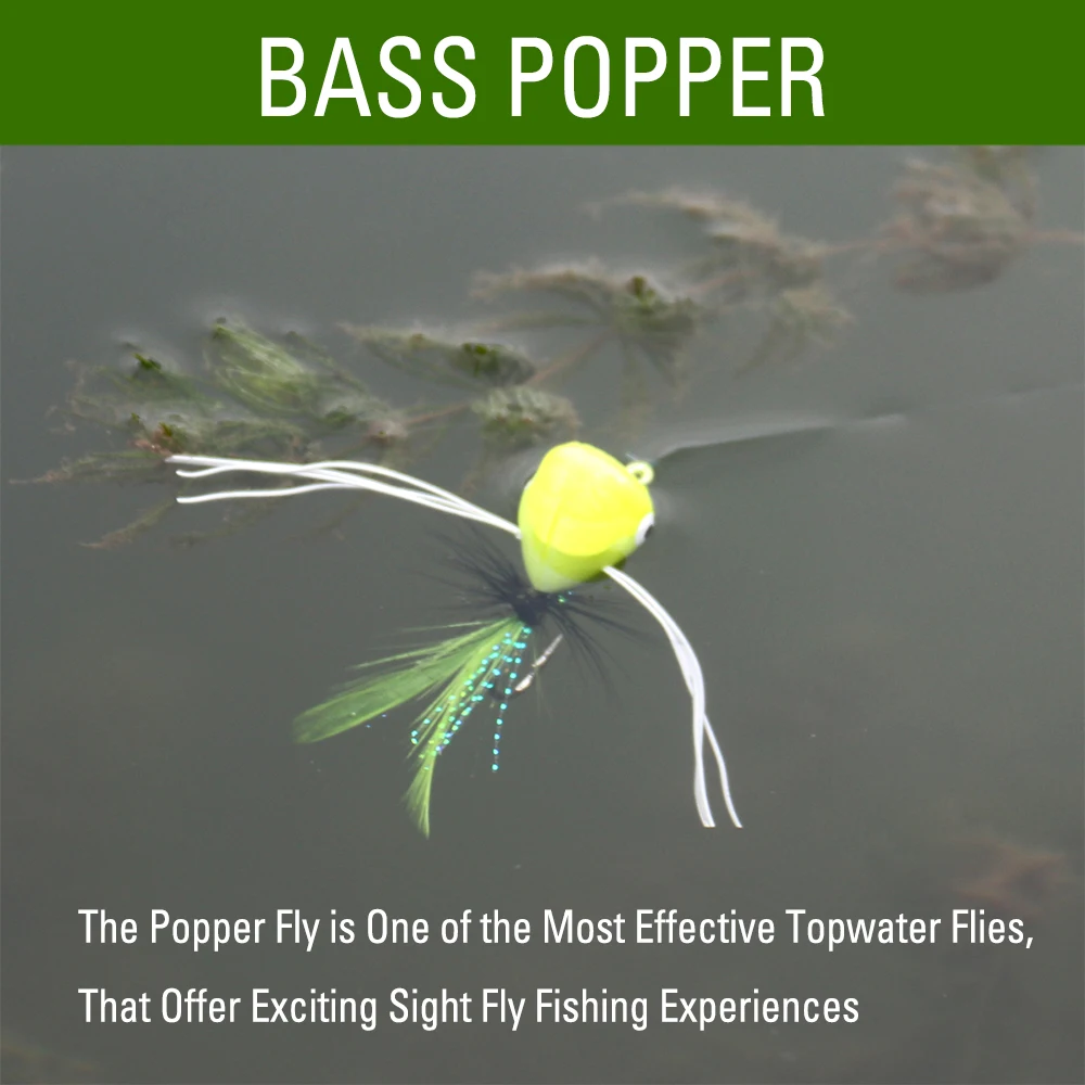 ICERIO-SEÑUELOS DE pesca con mosca, 6 piezas, tamaño 2, Topwater, lubina, Crappie, Bluegill, Panfish, trucha, salmón, perca, moscas Steelhead - imagen 2