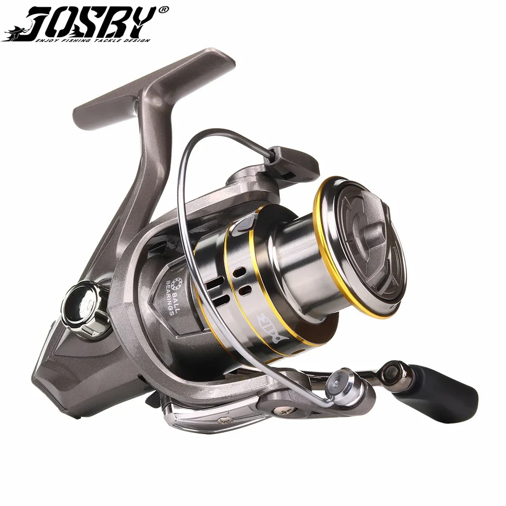 JOSBY-carrete de pesca con Ratio de engranaje 5,2: 1, rueda giratoria, arrastre máximo de 12Kg, bobinas giratorias de carpa, carrete de Metal, alimentador de agua salada, productos - imagen 2