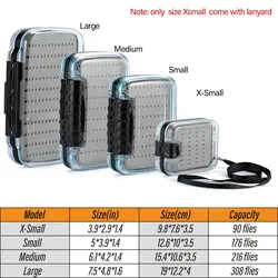 Caja impermeable doble cara para pesca con mosca