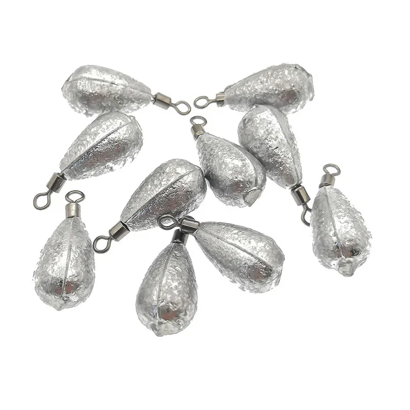 OUTKIT 10 unids/lote, plomos de plomo de agua de alta calidad, giratorios, peso de plomo de pesca, señuelos de plomo de pesca, peso para 3g 5g 7g - imagen 4