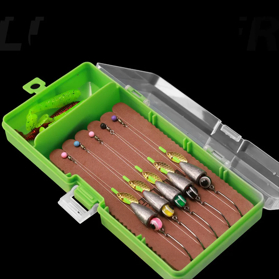 Texas-Juego de aparejos de pesca de lubina, Kit de aparejos de pesca, plomada de tiro, accesorios, 4 #2 #1 #3,5g 5g 7g 10g, juego de 5 piezas - imagen 5