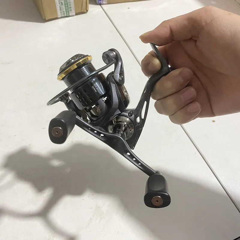 Carrete de pesca DA 2000S/3000S serie 4 + 1 BB, doble balancín de Metal, rueda giratoria, arrastre máximo de 15kg, lanzamiento de señuelos al aire libre - imagen 5