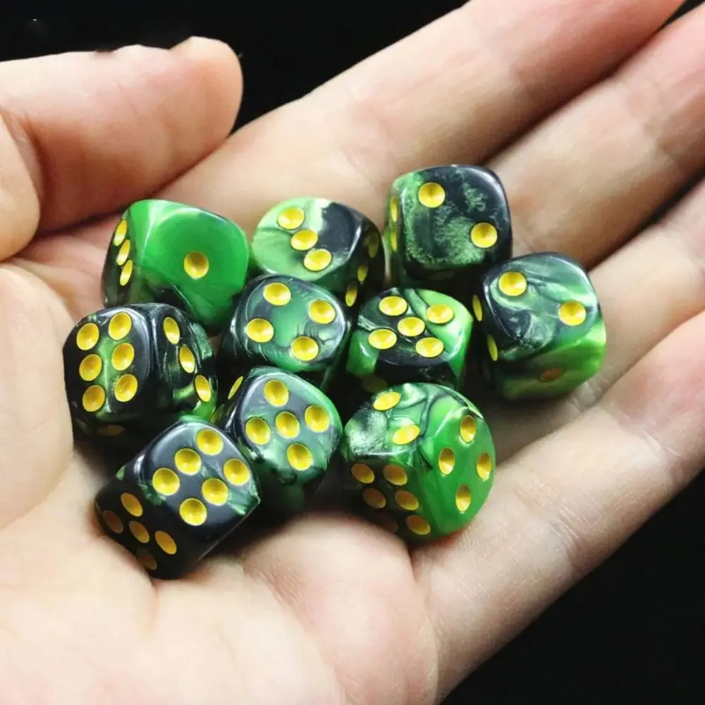 Dados poliédricos de 6 caras para fiestas, juego de mesa de acrílico, DND, D6, colores translúcidos, 10 piezas, 12/16mm - imagen 5