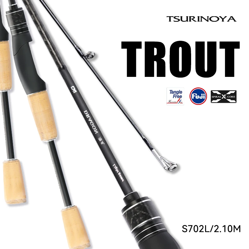 TSURINOYA DRAGON S702L Caña Light Game 2.10m para Trucha y Ajing - imagen 2