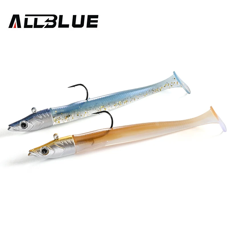ALLBLUE Tidal Eely Shad — Señuelo vinilo cola paleta con cabeza jig
