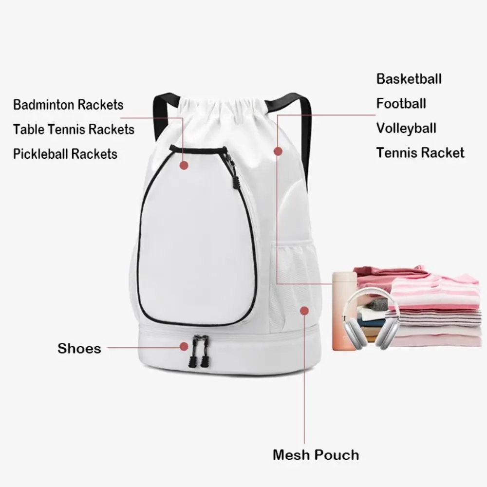 Mochila multifuncional para raqueta de bádminton, gran capacidad con bolsillo para zapatos, bolsa para raqueta de Pickleball, bolsa deportiva impermeable - imagen 3