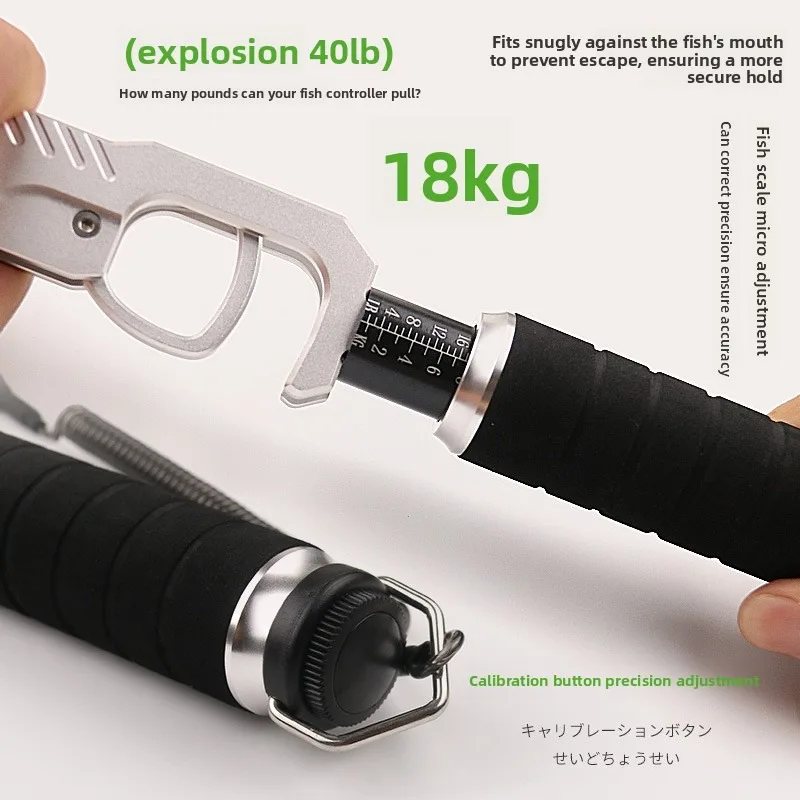 Luya Control Fish Catcher – Pinza para peces de aluminio con báscula - imagen 3