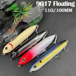 Señuelo tipo lápiz de 11g y 100mm, cebo Artificial flotante para pesca, agua salada, agua dulce, Okie Shad Swimbait, aparejos Wobblers súper Spook