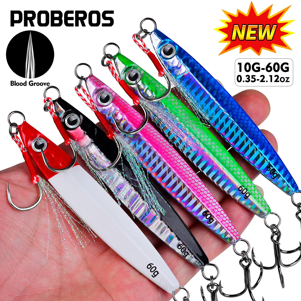 Señuelo metálico PROBEROS con diseño realista de pez