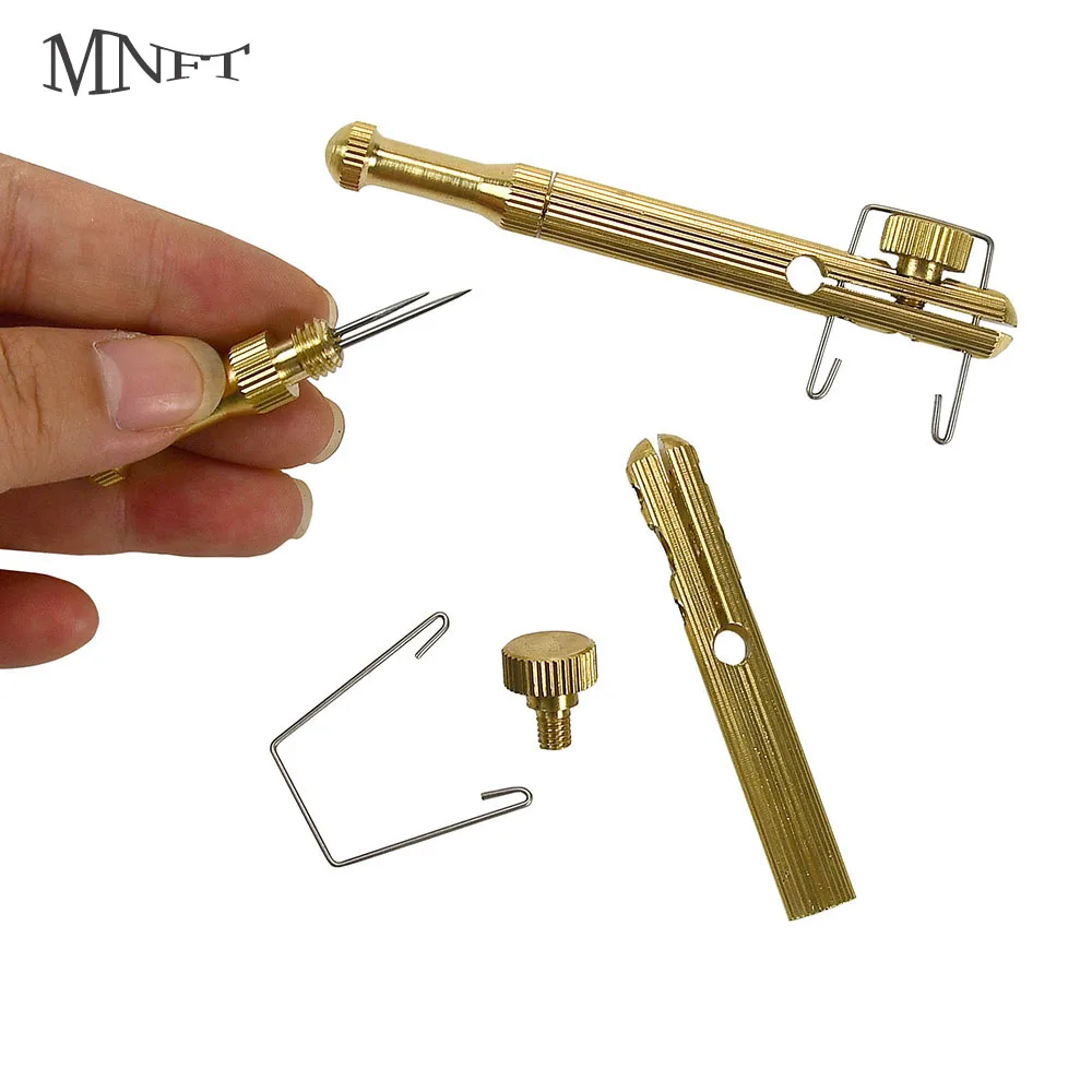MNFT-Herramienta para atar nudos de anzuelo de sedal de pesca, herramienta práctica para anudar la línea de nudos de cobre, amarre rápido portátil, 1 ud. - imagen 2
