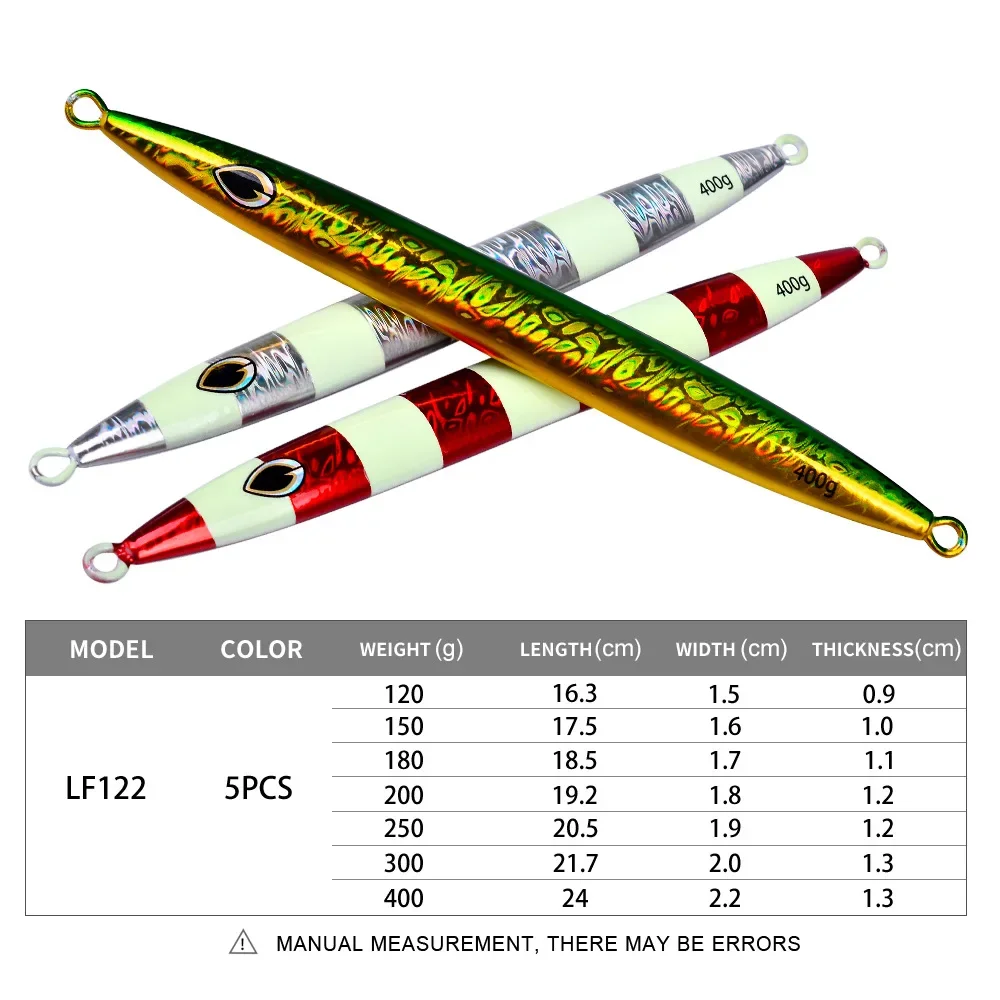 Señuelo de pesca con plantilla de Metal de velocidad rápida, 200g, 300g, 400g, hundimiento rápido, jigging Off Shore, cuchara de Jigging Vertical súper dura, aparejos de pesca - imagen 3