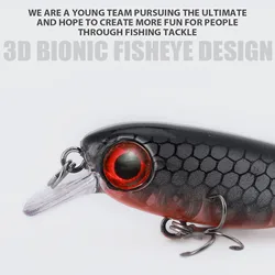 Señuelos de Pesca ultraligeros portátiles, cebo Artificial de pececillo simulado, ojos 3D realistas, señuelo de pesca para carpa de Tilapia