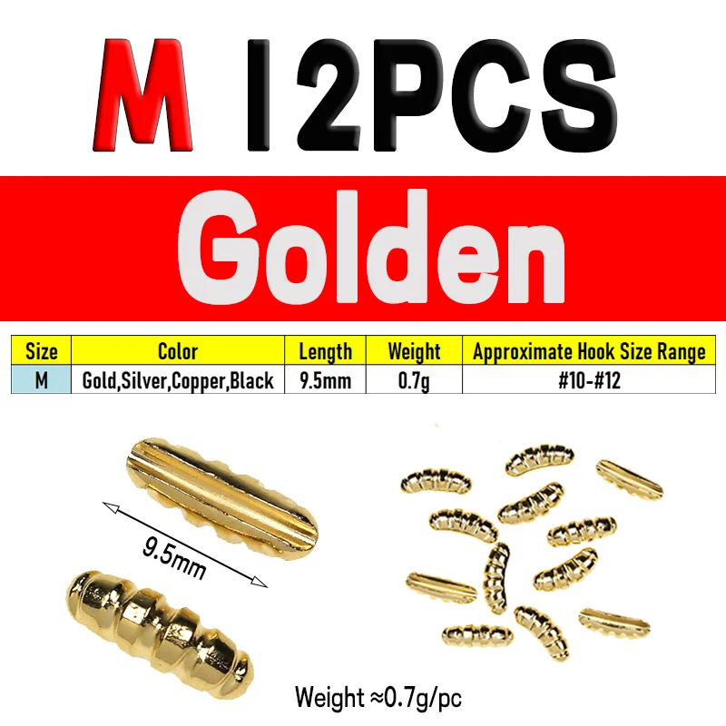 12pcs Golden M