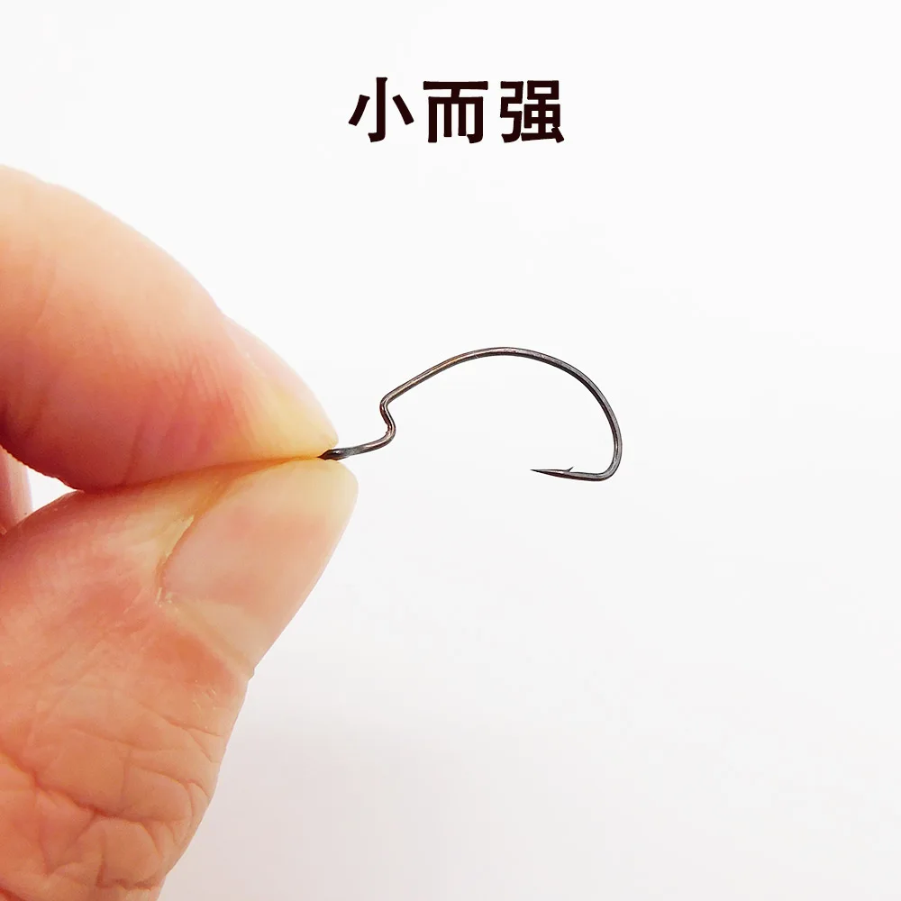 ESFISHING-anzuelo compensado de acero al carbono, anzuelos de pesca con manivela, anzuelo de lubina grande, anzuelo de púas para señuelo de pesca suave - imagen 3