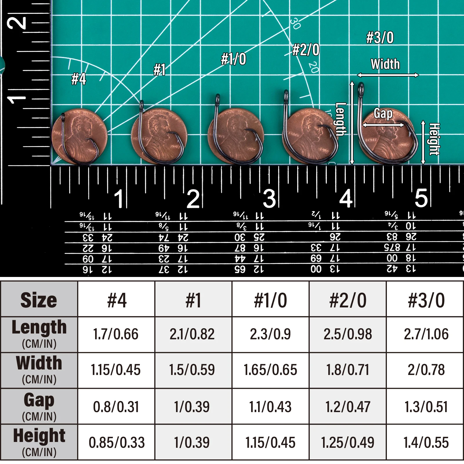 Anzuelos circulares 3X fuertes ojo cerrado para lubina y salmón - imagen 4