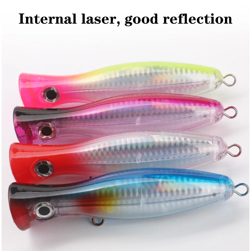 Señuelo de Pesca Testar, 120mm, 40g, cebo Popper flotante de fundición larga, Wobblers artificiales, cebo duro Topwater para Lucio, Pesca - imagen 5