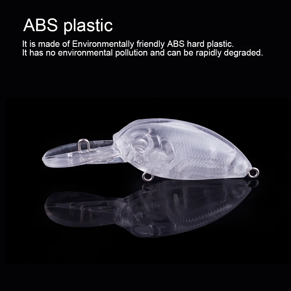 Hanlin-Mini Crankbait, 10/20 piezas espacios en blanco, Minnow, 5,5 CM, 3,8G, señuelo de pesca duro, Wobblers, trucha flotante, buceo, aparejos de lubina sin pintar - imagen 5