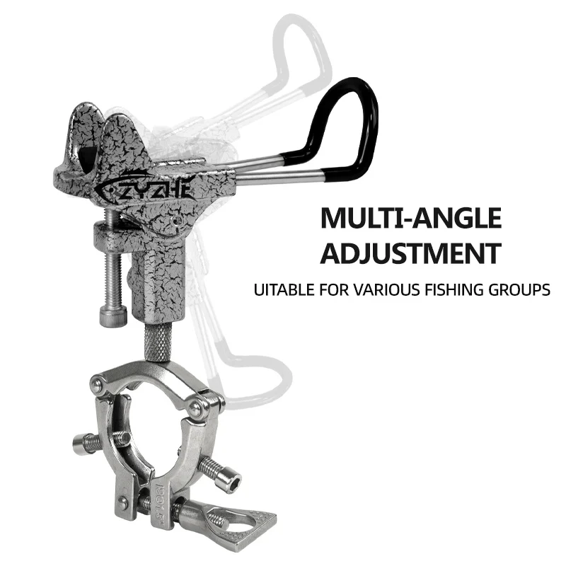 Soporte para caña de pescar ZYZ, herramientas de pesca de Metal, soporte para caña de pescar de barco/puente de alta resistencia, aparejos de soporte para caña de pescar de mar - imagen 3
