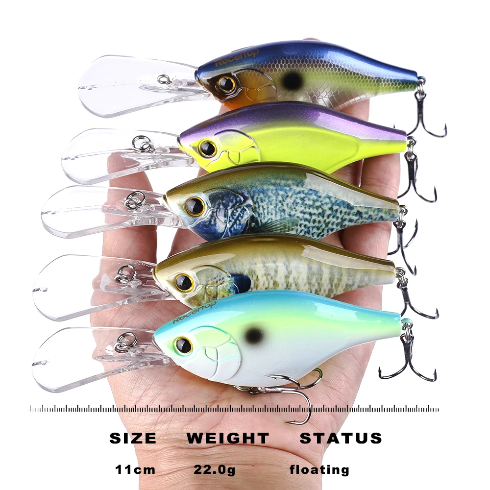 CCLTBA-Señuelos de Pesca Crankbait de 11cm y 22g, cebo Artificial flotante para pesca de lubina, aparejos de señuelo de aguas profundas - imagen 2