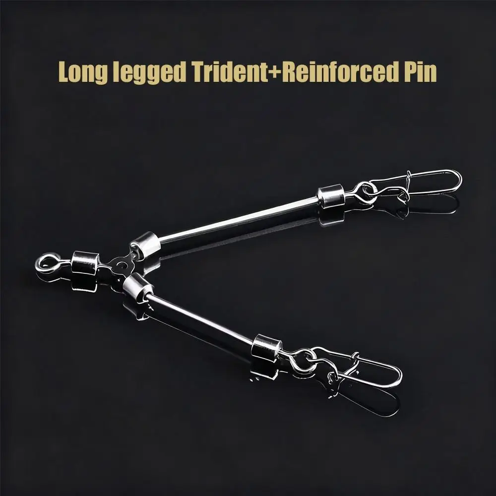Accesorios para aparejos de pesca, 5 uds., giratorios de 3 vías de acero inoxidable, pierna larga, tipo O, forma de T, aparejos de pesca con caña